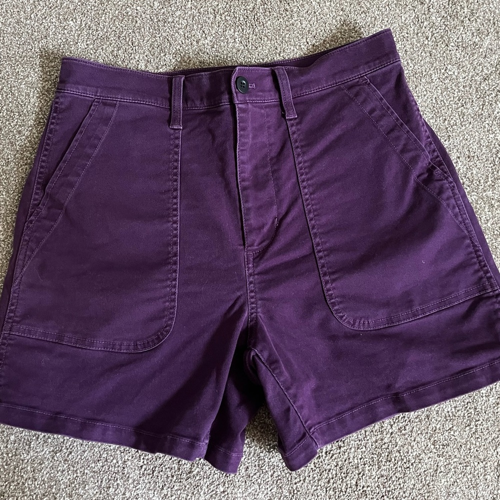 Madewell The Perfect Fatigue Mid-Length Short Purple Plum 28